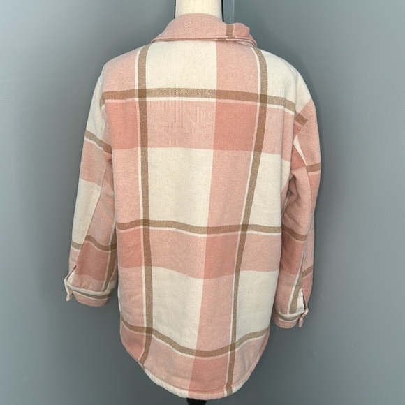 Plaid Button Shirt Jacket Sz M - Picture 3 of 5